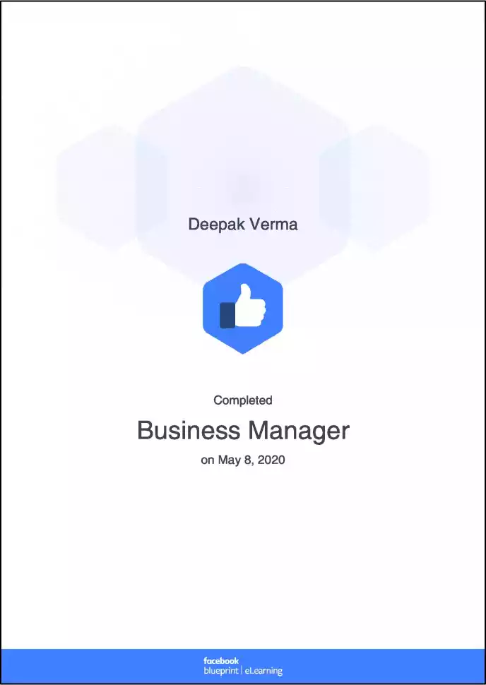 Business Manager Certificate